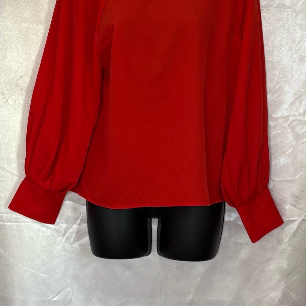 Nine West Vibrant Red Blouse